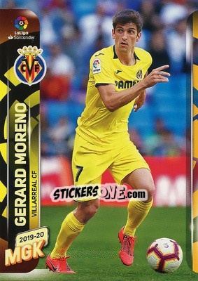 Sticker Gerard Moreno - Liga 2019-2020. Megacracks - Panini