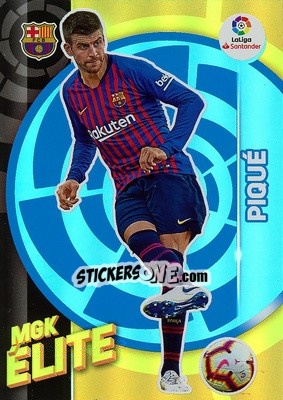 Cromo Piqué - Liga 2019-2020. Megacracks - Panini