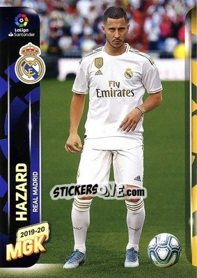 Sticker Eden Hazard - Liga 2019-2020. Megacracks n. 406 - Panini