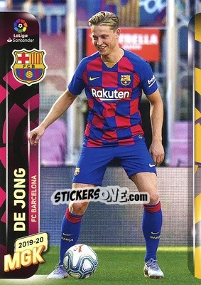 Sticker Frenkie de Jong - Liga 2019-2020. Megacracks n. 408 - Panini