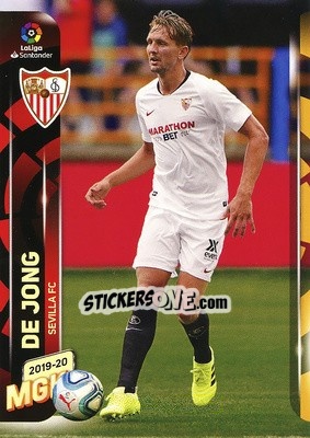 Sticker De Jong - Liga 2019-2020. Megacracks - Panini