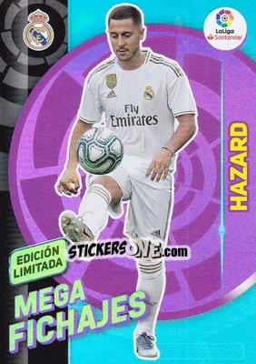 Sticker Eden Hazard - Liga 2019-2020. Megacracks - Panini
