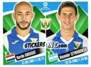 Sticker Nordin Amrabat / Alexander Szymanowski - Liga 2017-2018. South America - Panini