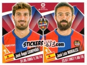 Sticker Jose Angel Campana / Jose Luis Morales - Liga 2017-2018. South America - Panini