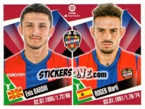 Sticker Enis Bardhi / Roger Marti - Liga 2017-2018. South America n. 202 - Panini
