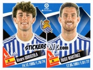 Sticker Alvaro Odriozola / Inigo Martinez - Liga 2017-2018. South America n. 210 - Panini
