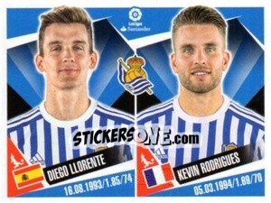Sticker Diego Llorente / Kevin Rodrigues - Liga 2017-2018. South America n. 211 - Panini