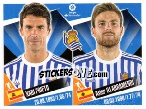 Sticker Xabi Prieto / Asier Illaramendi - Liga 2017-2018. South America - Panini