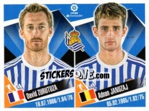 Sticker David Zurutuza / Adnan Januzaj - Liga 2017-2018. South America - Panini