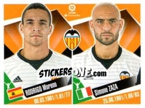 Sticker Rodrigo Moreno / Simone Zaza - Liga 2017-2018. South America - Panini