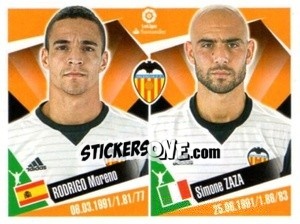Sticker Rodrigo Moreno / Simone Zaza - Liga 2017-2018. South America n. 220 - Panini