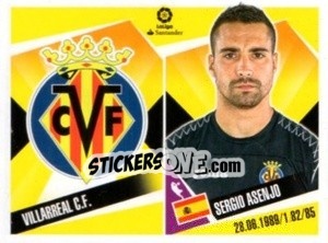 Sticker Escudo / Sergio Asenjo - Liga 2017-2018. South America - Panini