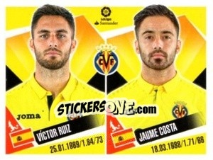 Sticker Victor Ruiz / Jaume Costa - Liga 2017-2018. South America n. 223 - Panini