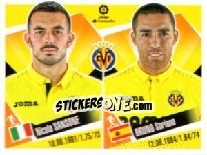Sticker Nicola Sansone / Bruno Soriano - Liga 2017-2018. South America n. 224 - Panini
