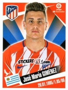 Sticker Jose Maria Gimenez - Liga 2017-2018. South America n. 7 - Panini