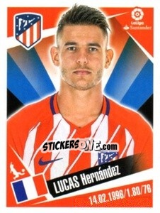 Sticker Lucas Hernández - Liga 2017-2018. South America - Panini