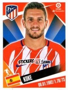 Figurina Koke - Liga 2017-2018. South America - Panini