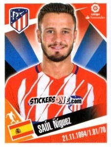 Cromo Saúl Ňíguez - Liga 2017-2018. South America - Panini