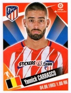 Cromo Yannick Carrasco - Liga 2017-2018. South America - Panini