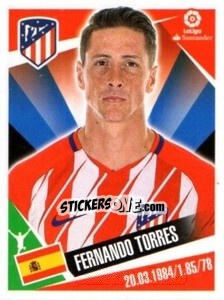 Sticker Fernando Torres - Liga 2017-2018. South America n. 18 - Panini