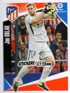 Sticker Jan Oblak - Liga 2017-2018. South America - Panini