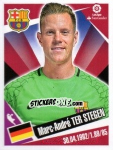 Sticker Marc-André Ter Stegen - Liga 2017-2018. South America - Panini