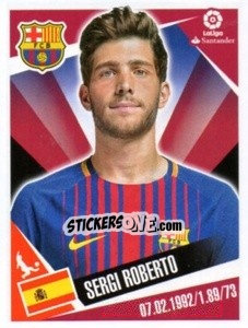 Sticker Sergi Roberto - Liga 2017-2018. South America n. 41 - Panini