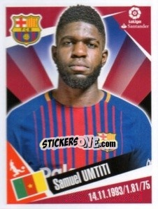 Sticker Samuel Umtiti - Liga 2017-2018. South America n. 43 - Panini
