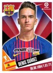 Sticker Denis Suarez - Liga 2017-2018. South America n. 50 - Panini