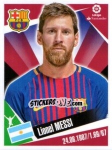 Sticker Lionel Messi - Liga 2017-2018. South America - Panini