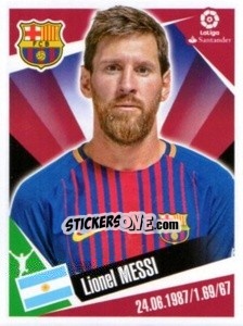Sticker Lionel Messi - Liga 2017-2018. South America n. 51 - Panini