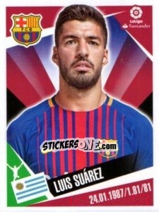 Sticker Luis Suárez - Liga 2017-2018. South America n. 52 - Panini