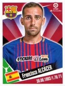 Sticker Paco Alcacer - Liga 2017-2018. South America - Panini