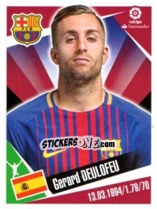 Sticker Gerard Deulofeu - Liga 2017-2018. South America n. 55 - Panini