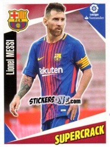 Sticker Lionel Messi (supercrack) - Liga 2017-2018. South America n. 59 - Panini
