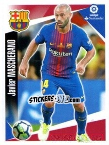 Cromo Javier Mascherano - Liga 2017-2018. South America - Panini