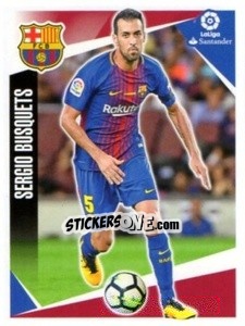 Sticker Sergio Busquets - Liga 2017-2018. South America - Panini