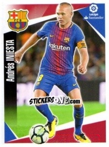 Sticker Andres Iniesta - Liga 2017-2018. South America - Panini