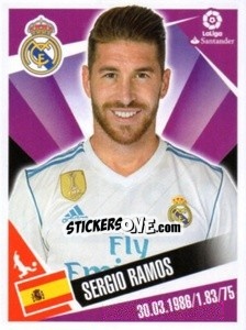 Sticker Sergio Ramos - Liga 2017-2018. South America - Panini