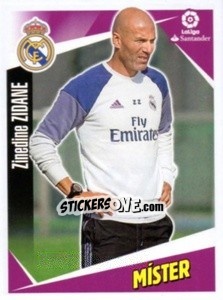Sticker Zinedine Zidane (Mister) - Liga 2017-2018. South America n. 97 - Panini
