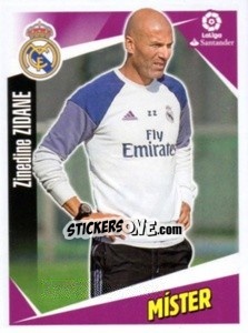 Sticker Zinedine Zidane (Mister) - Liga 2017-2018. South America - Panini