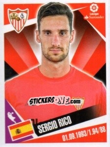 Sticker Sergio Rico - Liga 2017-2018. South America - Panini