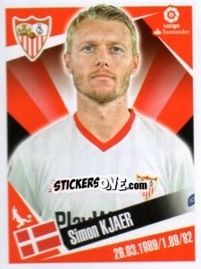 Cromo Simon Kjaer - Liga 2017-2018. South America - Panini