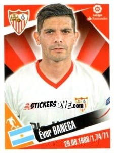 Sticker Ever Banega - Liga 2017-2018. South America - Panini