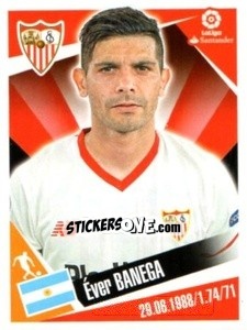 Sticker Ever Banega - Liga 2017-2018. South America n. 122 - Panini