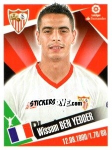 Cromo Wissam Ben Yedder - Liga 2017-2018. South America - Panini