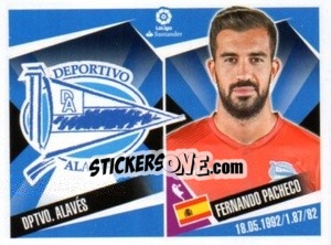 Sticker Escudo / Fernando Pacheco - Liga 2017-2018. South America - Panini