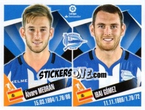 Sticker Alvaro Medran / Ibai Gomez - Liga 2017-2018. South America - Panini