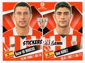 Sticker Oscar De Marcos / Unai Nunez - Liga 2017-2018. South America n. 138 - Panini