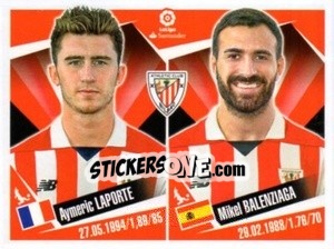Sticker Aymeric Laporte / Mikel Balenziaga - Liga 2017-2018. South America n. 139 - Panini